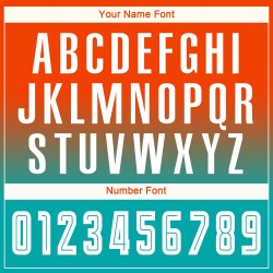 Maillot de football personnalisé à manches longues, imprimé par sublimation, orange, blanc et turquoise