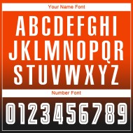 Maillot de football personnalisé à manches longues, orange, blanc et noir, imprimé par sublimation