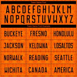 Maillot de football personnalisé à sublimation avec formes géométriques orange Black-Bay