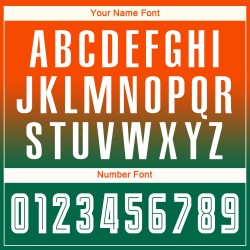 Maillot de football personnalisé à manches longues, orange, blanc et vert Kelly, imprimé par sublimation