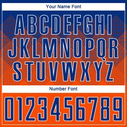 Maillot de football personnalisé orange royal-blanc par sublimation Maillot de football personnalisé orange royal-blanc par sublimation